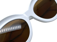 Load image into Gallery viewer, 新品同様 LOEWE ロエベ サングラス LW40051F サイズ53□21 145 ホワイト ブラウン プラスチック アナグラムロゴ 中古 4c067609