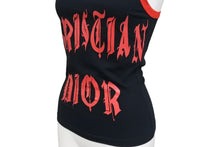 Load image into Gallery viewer, 極美品 Christian Dior クリスチャンディオール タンクトップ 2A12155580 サイズ36 ガリアーノ期 ロゴ ブラック レッド 中古 4c067610