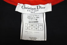 Load image into Gallery viewer, 極美品 Christian Dior クリスチャンディオール タンクトップ 2A12155580 サイズ36 ガリアーノ期 ロゴ ブラック レッド 中古 4c067610