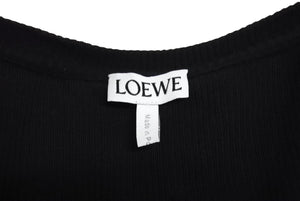 LOEWE ロエベ クロップド アナグラム タンクトップ S540Y07XAG サイズXS ブラック ホワイト コットン ポリウレタン 美品 中古 4c067613