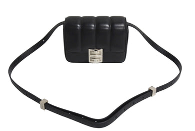ジバンシー ジバンシー ショルダーバッグ 4G キルティング レザー スモール シルバー金具 ブラック 美品 中古 4c067614 