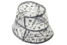 Load image into Gallery viewer, 極美品 CHROME HEARTS クロムハーツ バケットハット サイズM/L ブラック クリア ビニール 総柄 ロゴ プリント 中古 4c067618