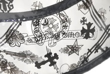 Load image into Gallery viewer, 極美品 CHROME HEARTS クロムハーツ バケットハット サイズM/L ブラック クリア ビニール 総柄 ロゴ プリント 中古 4c067618