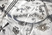 Load image into Gallery viewer, 極美品 CHROME HEARTS クロムハーツ バケットハット サイズM/L ブラック クリア ビニール 総柄 ロゴ プリント 中古 4c067618