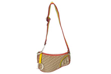 Load image into Gallery viewer, 極美品 Christian Dior クリスチャンディオール サドル ショルダーバッグ トロッター柄 レザー キャンバス シルバー金具 中古 4c067620