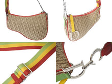 Load image into Gallery viewer, 極美品 Christian Dior クリスチャンディオール サドル ショルダーバッグ トロッター柄 レザー キャンバス シルバー金具 中古 4c067620