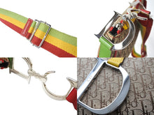 Load image into Gallery viewer, 極美品 Christian Dior クリスチャンディオール サドル ショルダーバッグ トロッター柄 レザー キャンバス シルバー金具 中古 4c067620