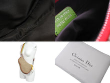 Load image into Gallery viewer, 極美品 Christian Dior クリスチャンディオール サドル ショルダーバッグ トロッター柄 レザー キャンバス シルバー金具 中古 4c067620