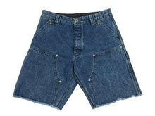 Load image into Gallery viewer, CHROME HEARTS クロムハーツ デニムカーペンターカットオフショートパンツ インディゴ シルバー925 サイズ34 美品 中古 4c067644