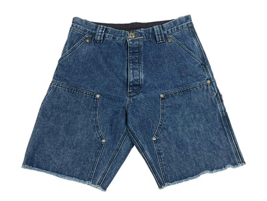 CHROME HEARTS クロムハーツ デニムカーペンターカットオフショートパンツ インディゴ シルバー925 サイズ34 美品 中古 4c067644