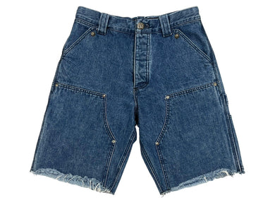CHROME HEARTS クロムハーツ デニムカーペンターカットオフショートパンツ インディゴ シルバー925 サイズ30 美品 中古 4c067645
