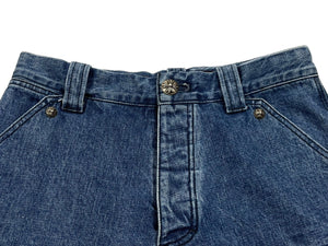 CHROME HEARTS クロムハーツ デニムカーペンターカットオフショートパンツ インディゴ シルバー925 サイズ30 美品 中古 4c067645