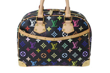 Load image into Gallery viewer, 新品同様 LOUIS VUITTON ルイヴィトン ハンドバッグ トゥルーヴィル ブラック 村上隆 M92662 マルチカラー ゴールド金具 中古 4c067649
