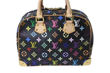 Load image into Gallery viewer, 新品同様 LOUIS VUITTON ルイヴィトン ハンドバッグ トゥルーヴィル ブラック 村上隆 M92662 マルチカラー ゴールド金具 中古 4c067649