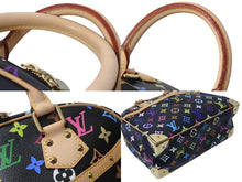 Load image into Gallery viewer, 新品同様 LOUIS VUITTON ルイヴィトン ハンドバッグ トゥルーヴィル ブラック 村上隆 M92662 マルチカラー ゴールド金具 中古 4c067649