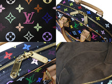 Load image into Gallery viewer, 新品同様 LOUIS VUITTON ルイヴィトン ハンドバッグ トゥルーヴィル ブラック 村上隆 M92662 マルチカラー ゴールド金具 中古 4c067649