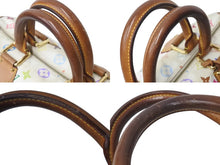 Load image into Gallery viewer, LOUIS VUITTON×村上隆 ルイヴィトン ハンドバッグ スピーディ30 M92643 ホワイト マルチカラー ゴールド金具 中古 4c067650