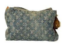 Load image into Gallery viewer, LouisVuitton ルイヴィトン バギーPM ショルダーバッグ M95049 モノグラムデニム ヌメ革 ブルー ゴールド 良品 中古 4c067651