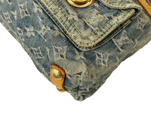 Load image into Gallery viewer, LouisVuitton ルイヴィトン バギーPM ショルダーバッグ M95049 モノグラムデニム ヌメ革 ブルー ゴールド 良品 中古 4c067651