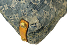 Load image into Gallery viewer, LouisVuitton ルイヴィトン バギーPM ショルダーバッグ M95049 モノグラムデニム ヌメ革 ブルー ゴールド 良品 中古 4c067651