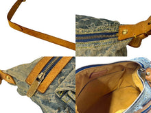 Load image into Gallery viewer, LouisVuitton ルイヴィトン バギーPM ショルダーバッグ M95049 モノグラムデニム ヌメ革 ブルー ゴールド 良品 中古 4c067651