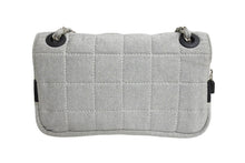 Load image into Gallery viewer, CHANEL シャネル スポーツライン チェーンショルダーバッグ マトラッセ 9番台 コットン グレー マットシルバー金具 美品 中古 4c067660