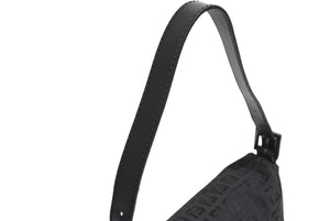 FENDI フェンディ ズッキーノ柄 ワンショルダーバッグ ハンドバッグ キャンバス ブラック シルバー金具 美品 中古 4c067655 
