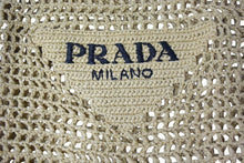 Load image into Gallery viewer, 極美品 PRADA プラダ クロシェ トートバッグ ハンドバッグ ナチュラル イタリア製 ストローウィッカー 中古 4c067663