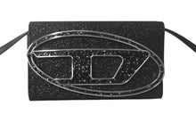 Load image into Gallery viewer, 新品未使用 DIESEL ディーゼル 1DR WALLET STRAP X09809 P0787 レザー ブラック シルバー 2WAYバッグ 中古 4c067664