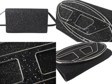 Load image into Gallery viewer, 新品未使用 DIESEL ディーゼル 1DR WALLET STRAP X09809 P0787 レザー ブラック シルバー 2WAYバッグ 中古 4c067664