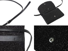Load image into Gallery viewer, 新品未使用 DIESEL ディーゼル 1DR WALLET STRAP X09809 P0787 レザー ブラック シルバー 2WAYバッグ 中古 4c067664