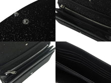 Load image into Gallery viewer, 新品未使用 DIESEL ディーゼル 1DR WALLET STRAP X09809 P0787 レザー ブラック シルバー 2WAYバッグ 中古 4c067664