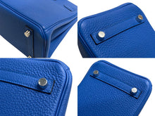 Load image into Gallery viewer, 新品同様 HERMES エルメス バーキン25 ハンドバッグ C刻印 ブルーゼリージュ トゴ シルバー金具 フランス製 中古 4c067668