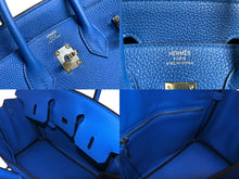 Load image into Gallery viewer, 新品同様 HERMES エルメス バーキン25 ハンドバッグ C刻印 ブルーゼリージュ トゴ シルバー金具 フランス製 中古 4c067668