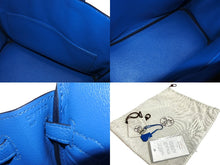 Load image into Gallery viewer, 新品同様 HERMES エルメス バーキン25 ハンドバッグ C刻印 ブルーゼリージュ トゴ シルバー金具 フランス製 中古 4c067668