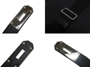 極美品 HERMES エルメス ケリー アッカドGM ショルダーバッグ U刻印 トゴ ブラック シルバー金具 フランス製 中古 4c067669