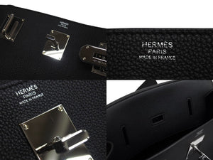 極美品 HERMES エルメス ケリー アッカドGM ショルダーバッグ U刻印 トゴ ブラック シルバー金具 フランス製 中古 4c067669