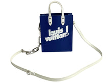 Load image into Gallery viewer, LOUIS VUITTON ルイヴィトン エブリデイLV サック プラ XS 2way M80841 シルバー金具 ブルー ホワイト 美品 中古 4c067673