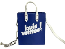 Load image into Gallery viewer, LOUIS VUITTON ルイヴィトン エブリデイLV サック プラ XS 2way M80841 シルバー金具 ブルー ホワイト 美品 中古 4c067673