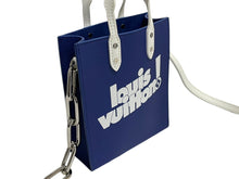Load image into Gallery viewer, LOUIS VUITTON ルイヴィトン エブリデイLV サック プラ XS 2way M80841 シルバー金具 ブルー ホワイト 美品 中古 4c067673