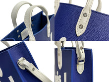 Load image into Gallery viewer, LOUIS VUITTON ルイヴィトン エブリデイLV サック プラ XS 2way M80841 シルバー金具 ブルー ホワイト 美品 中古 4c067673