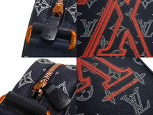 Load image into Gallery viewer, LOUIS VUITTON ルイヴィトン アップサイドダウン ダヌーブPM ショルダーバッグ M43678 コーティングキャンバス ネイビー 美品 中古 4c067674