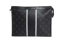 Load image into Gallery viewer, LOUIS VUITTON ルイヴィトン ポシェットヴォワヤージュMM クラッチバッグ M64440 シルバー金具 ブラック 美品 中古 4c067676