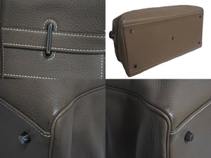 HERMES エルメス ケリー 50 ヴォヤージュ エトゥープ □J刻印 トリヨンクレマンス シルバー金具 美品 中古 4c067680