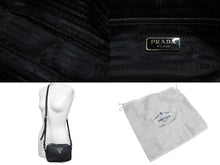 画像をギャラリービューアに読み込む, 極美品 PRADA プラダ ショルダーバッグ 1BH096 斜め掛けバッグ ブラック レザー シルバー金具 中古 4c067687 