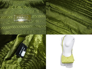 極美品 PRADA プラダ Re-Edition リエディション 1995 Re-Nylon リナイロン イエローグリーン ミニバッグ 中古 4c067688 