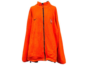 NIKE ナイキ ジャケット 00s リバーシブルブルゾン サイズXL ワンポイント 刺繍 3510 ネイビー オレンジ 美品 中古 4c067698
