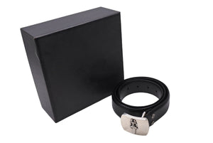 CHROME HEARTS クロムハーツ 1.5 STRAP ベルトストラップ サイズ32 ブラック レザー シルバー925 美品 中古 4c067700