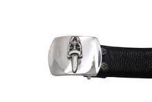 Load image into Gallery viewer, CHROME HEARTS クロムハーツ 1.5 STRAP ベルトストラップ サイズ32 ブラック レザー シルバー925 美品 中古 4c067700
