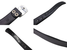 Load image into Gallery viewer, CHROME HEARTS クロムハーツ 1.5 STRAP ベルトストラップ サイズ32 ブラック レザー シルバー925 美品 中古 4c067700